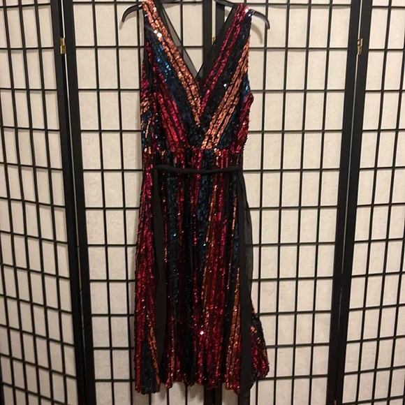 Julia Jordan | Multicolored Sequin Dress - Picture 3 of 5